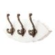 White Antique Small Wall Wooden Iron Hooks